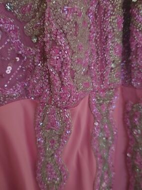 Sparkling Pink Beaded Girls' Formal Dress